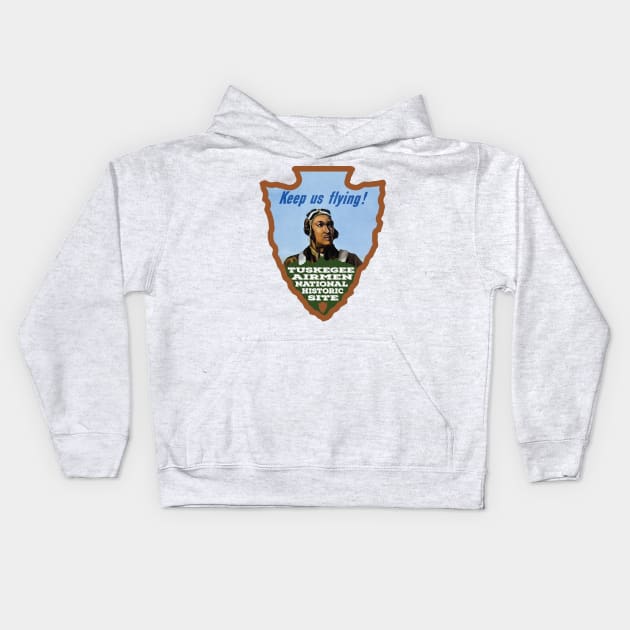 Tuskegee Airmen National Historic Site arrowhead Kids Hoodie by nylebuss